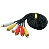 2 Video+1 Audio cables with all RCA connectors Model: RCA-01